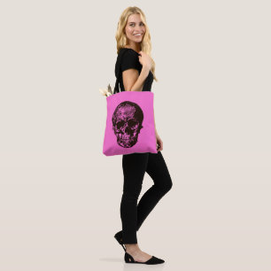 Schwarzer und rosa Schädel Tasche