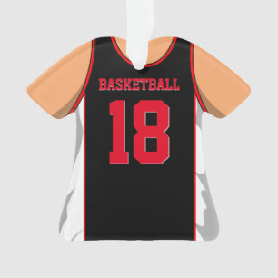 Schwarzer und roter Basketball Ornament