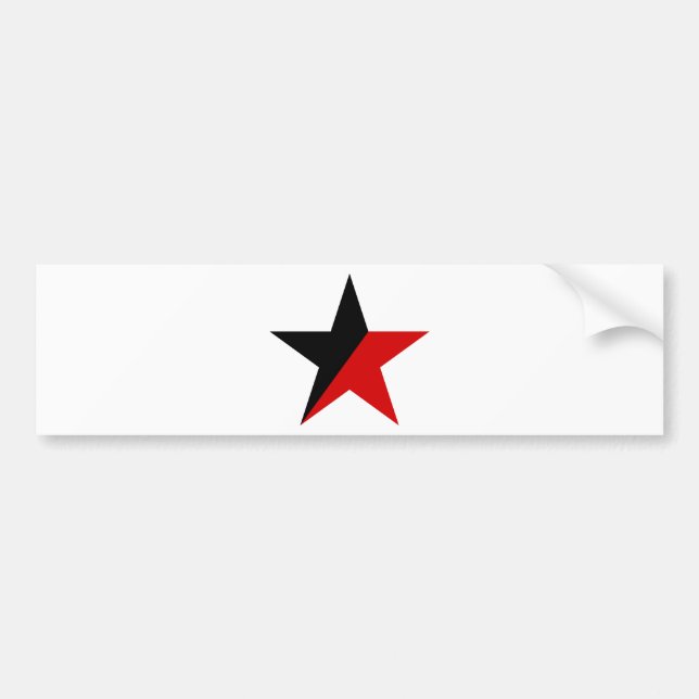 Schwarzer und roter Stern Anarcho-Syndikalismus Autoaufkleber (Vorne)