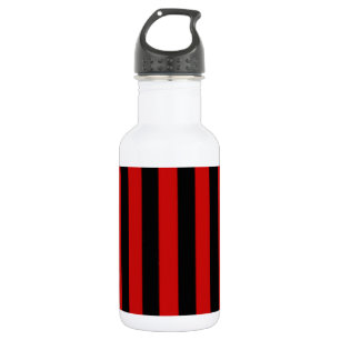 Schwarzer und roter Streifen Trinkflasche