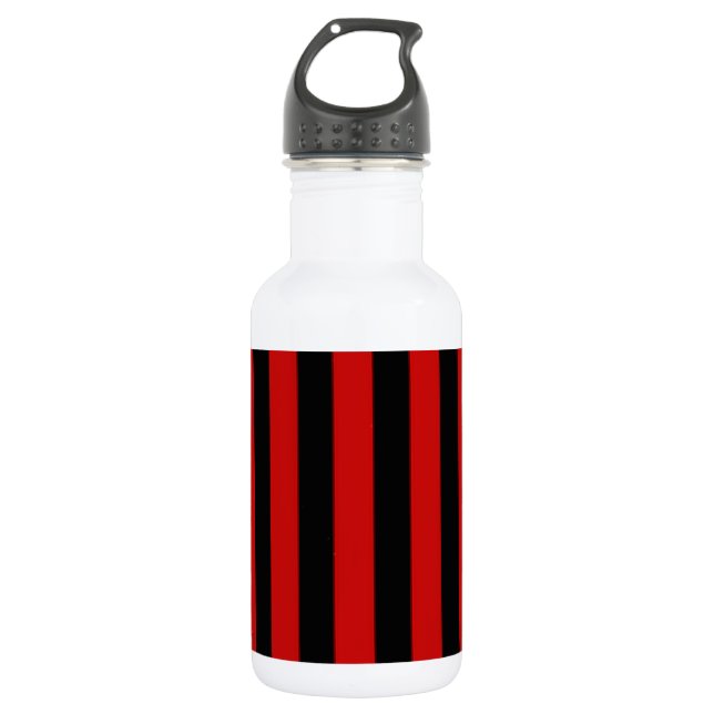 Schwarzer und roter Streifen Trinkflasche (Vorderseite)