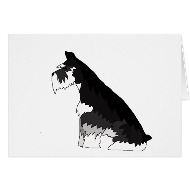 Schwarzer und silberner Schnauzer (Vorderseite (Horizontal))
