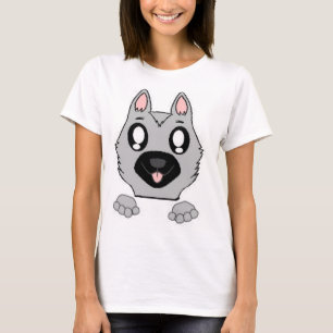 Schwarzer und Silberschäfer T-Shirt