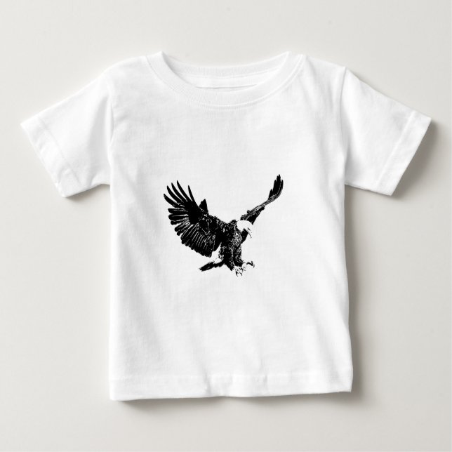 Schwarzer und weißer Adler Baby T-shirt (Vorderseite)