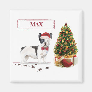 Schwarzer und weißer Bulldogge Magnet