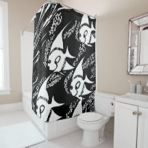 Schwarzer und weißer Fisch