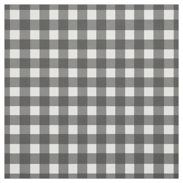 Schwarzer und weißer Gingham-Karo Stoff (Muster)