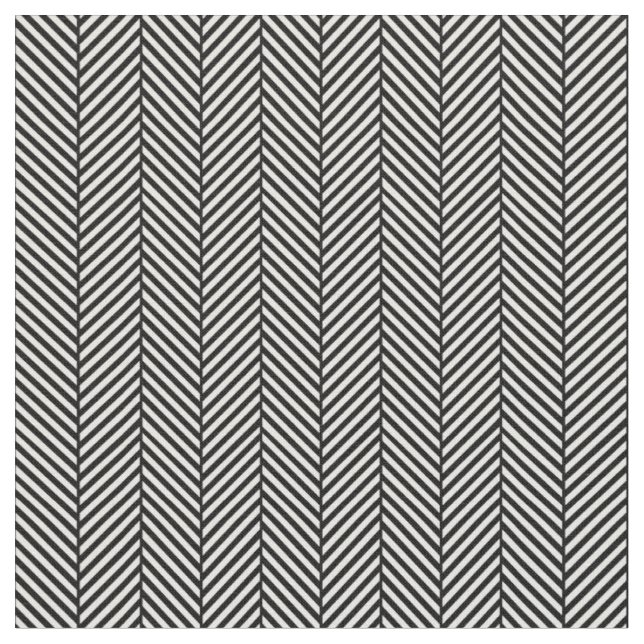 Schwarzer und weißer Herringbone Stoff (Nahaufnahme)