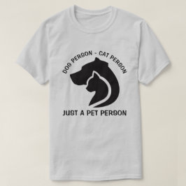 Schwarzer und weißer Hund und Katze T-Shirt