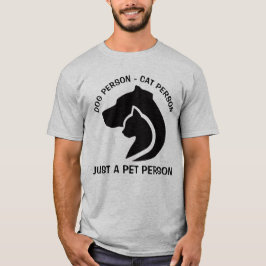 Schwarzer und weißer Hund und Katze T-Shirt