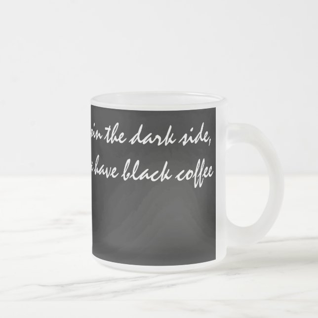Schwarzer und weißer Kaffee Mattglastasse (Rechts)