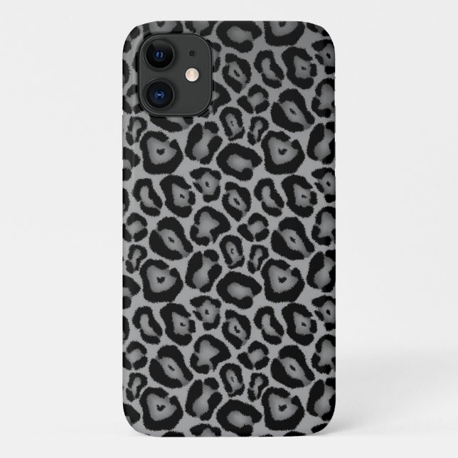 Schwarzer und weißer Leopard Case-Mate iPhone Hülle (Rückseite)