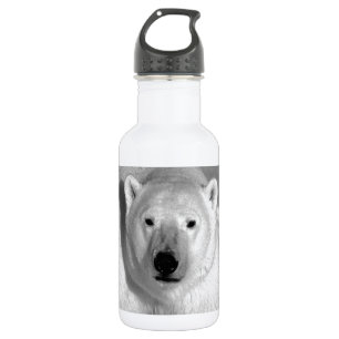 Schwarzer und weißer Polar Edelstahlflasche