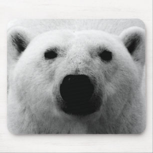 Schwarzer und weißer Polar Mousepad