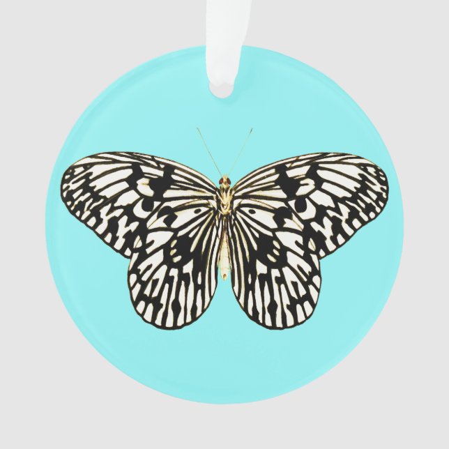 Schwarzer und weißer Schmetterling, türkischer Hin Ornament (Vorderseite)