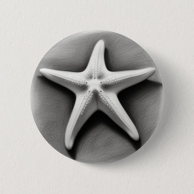Schwarzer und Weißer Seeteufel Button (Vorderseite)