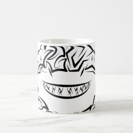 Schwarzer und weißer Stamm Großer Weißer Hai Kaffeetasse
