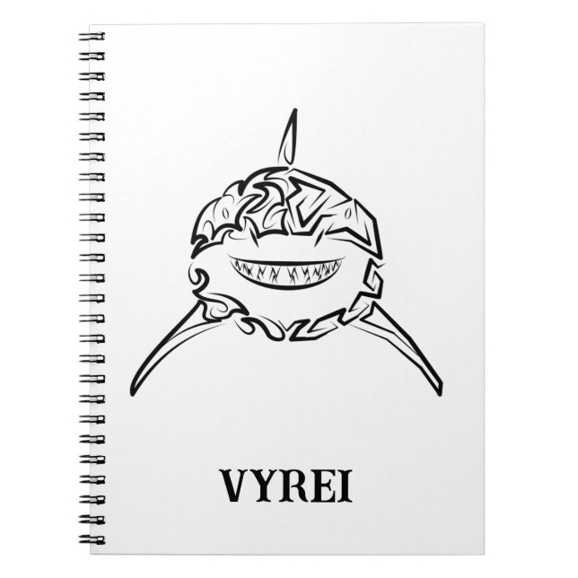 Schwarzer und weißer Stamm Großer Weißer Hai Notizblock (Vorderseite)