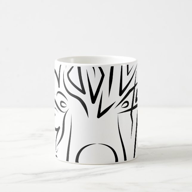 Schwarzer und weißer Stammbär Kaffeetasse (Mittel)