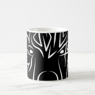 Schwarzer und weißer Stammbär Kaffeetasse