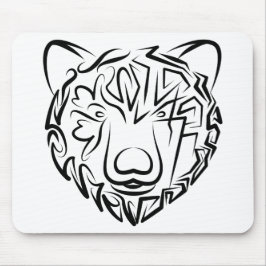 Schwarzer und weißer Stammbär Mousepad