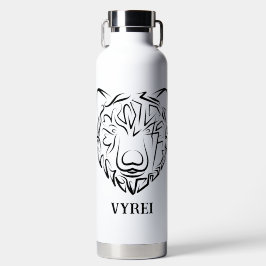 Schwarzer und weißer Stammbär Trinkflasche