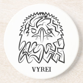 Schwarzer und weißer Stammesadler Getränkeuntersetzer