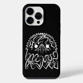 Schwarzer und weißer Stammesadler iPhone 14 Pro Max Hülle