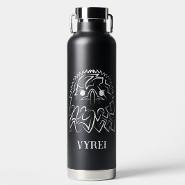 Schwarzer und weißer Stammesadler Trinkflasche