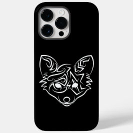 Schwarzer und weißer Stammesfuchs Case-Mate iPhone 14 Pro Max Hülle