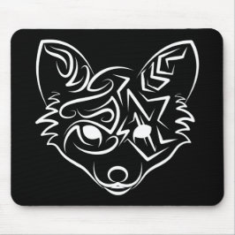 Schwarzer und weißer Stammesfuchs Mousepad
