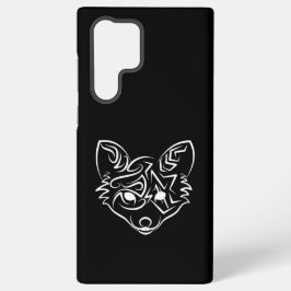 Schwarzer und weißer Stammesfuchs Samsung Galaxy Hülle