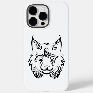Schwarzer und weißer StammesLynx Case-Mate iPhone 14 Pro Max Hülle