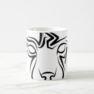 Schwarzer und weißer StammesLynx Kaffeetasse