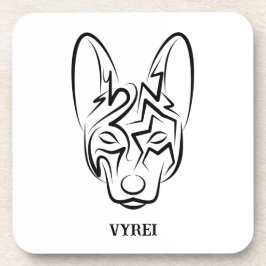 Schwarzer und weißer Stammhund Getränkeuntersetzer