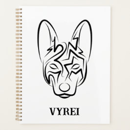 Schwarzer und weißer Stammhund Planer