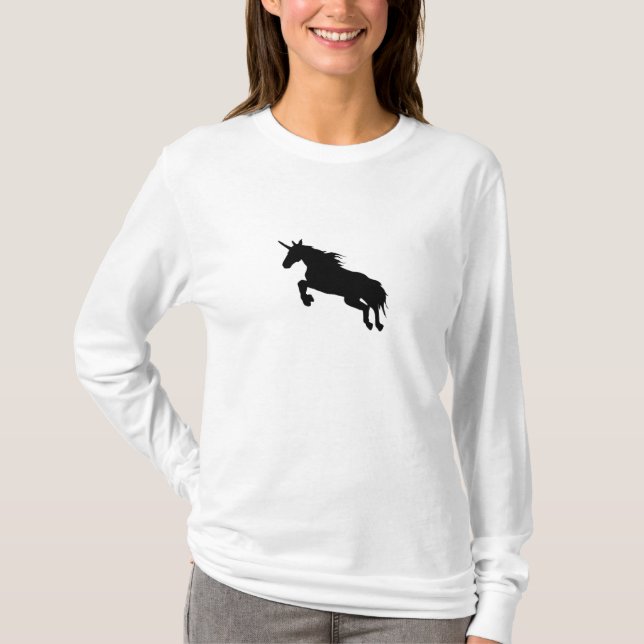 Schwarzer Unicorn-T - Shirt (Vorderseite)