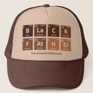 Schwarzer Vater das wesentliche Element Melanin Pi Truckerkappe