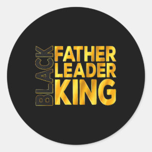 Schwarzer Vater Führer König Afrikaner Afro Junete Runder Aufkleber