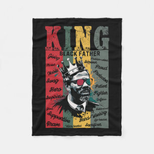 Schwarzer Vater King Black Lives Problem Schwarze  Fleecedecke