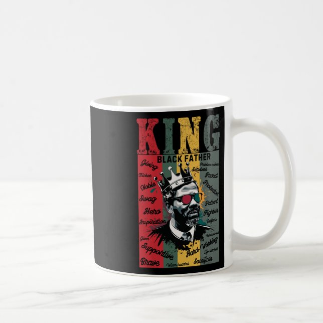 Schwarzer Vater King Black Lives Problem Schwarze  Kaffeetasse (Rechts)