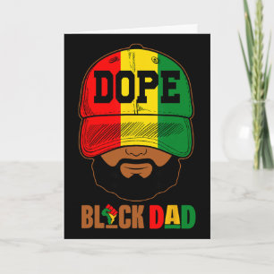 Schwarzer Vater mit Mütze Drogen Schwarzer Vater T Karte