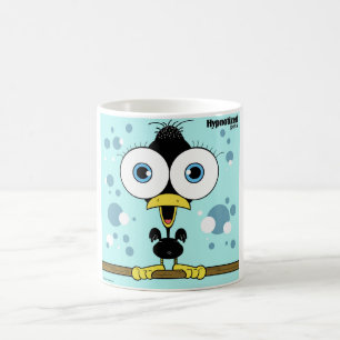 Schwarzer Vogel 11-Unze-klassische weiße Tasse