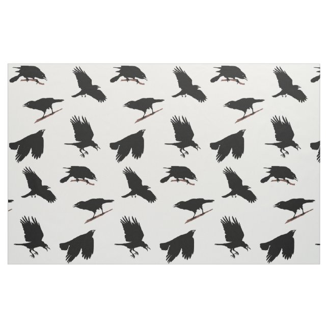 Schwarzer Vogel oder Zwerg, vielleicht Raw Stoff (Fat Quarter (45,7 x 55,9 cm))