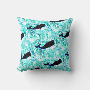 Schwarzer Wal Blau Thunder_Cove Kissen