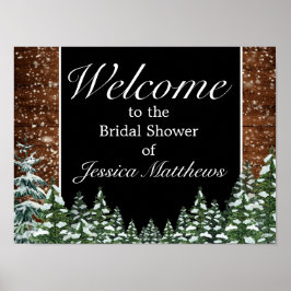 Schwarzer Wald & Brautparty Begrüßungszeichen Poster