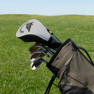 Schwarzer Walrus einfache Illustration Golf Headcover