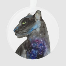 Schwarzer Wasserfarbenpanther - Tier
