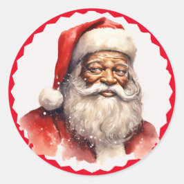 Schwarzer Weihnachtsaufkleber Runder Aufkleber