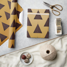 Schwarzer Weihnachtsbaum, Gelbes Gold Geschenkpapier
